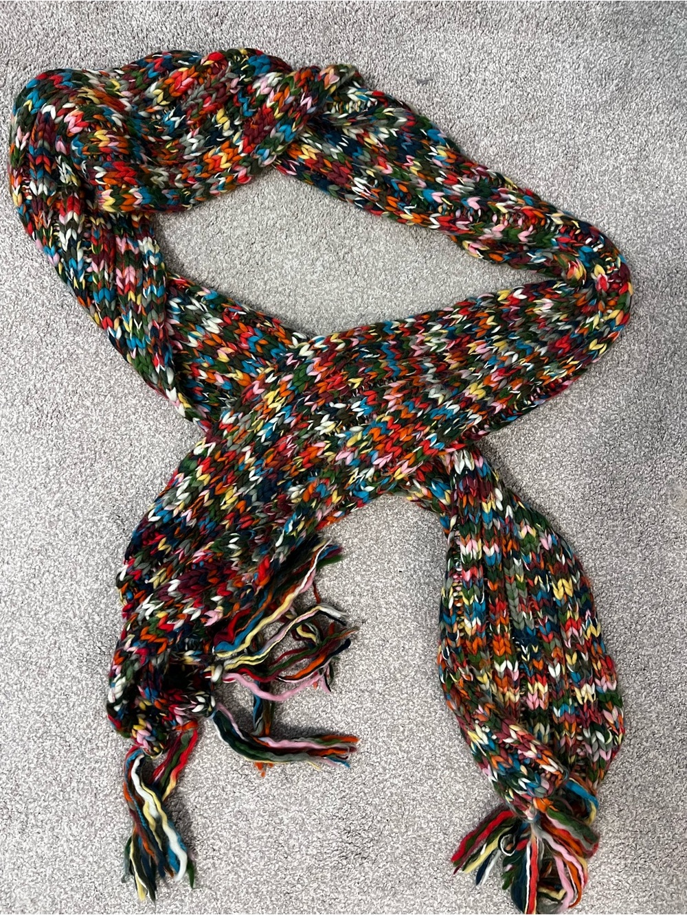 Rainbow knit scarf target